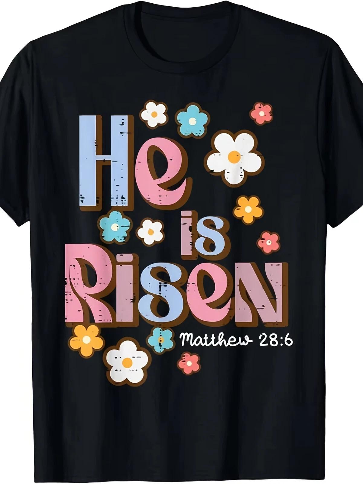 He is Risen Christian Faith T-Shirt for Men & Women - Jesus Resurrection Church XXXL
