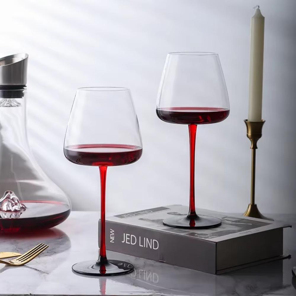 2pcs European Style Crystal Red Wine Glasses Red Holder Red Wine Cup Luxury Champagne Goblet  Party