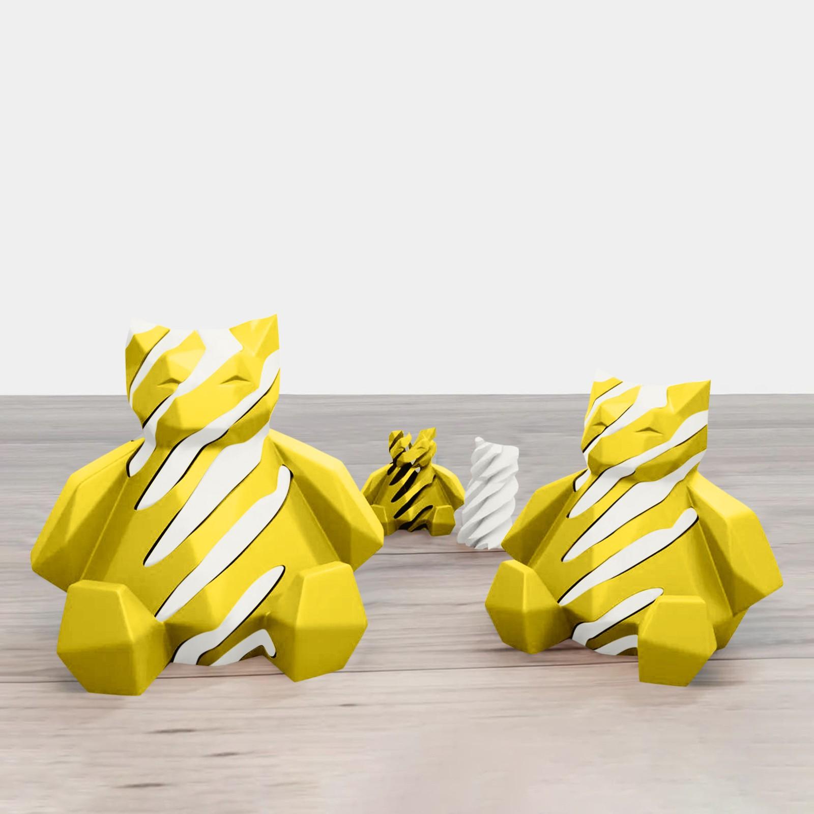 

3D-печатная игрушка для декомпрессии, вращающаяся спиральная проникающая скульптура для снятия стресса и беспокойства One Size жёлтый