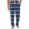 Men's casual stylish striped texture printed pants - Men's drawstring waist slim and lightweight sports pants