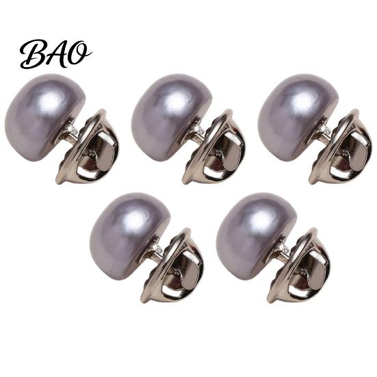 Waist Adjustment Clip 5PCS Pearl Buttons for Women, Clothing Invisible Anti-Exposure Safety Pins, No Fastener Damage Iron Brooch Pins Neckline