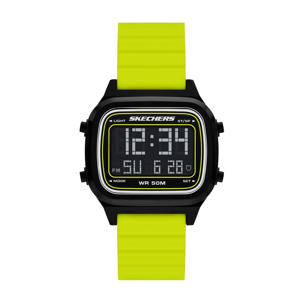 Skechers Fiske Digital Yellow Silicone SR5260 Men's Watch,