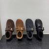 Retro Flat-bottomed Woolen All-inclusive Velvet Women's Autumn and Winter New Warm Cotton Shoes
