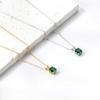 Simple Round White Diamond Pendant Necklace Elegant Versatile Collarbone Chain Jewelry For Women