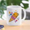 A for Adley Mug Ice Cream Unicorn Rainbow Mug Office Breakfast Coffee Milky Cup 11oz Office Water Tea Cup Birthday Gift
