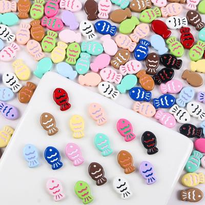 Dripping Alloy Color Cute Big Fish Biscuit Loose Beads Diy Through Hole Beaded Bracelet Necklace Hair Accessories Accessories