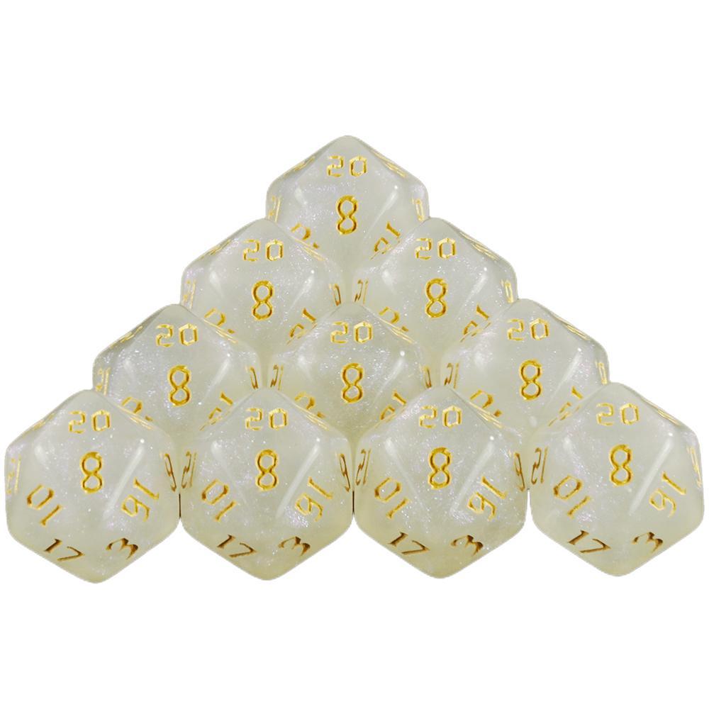 10pcs 20 Sided Polyhedral Dice for DND RPG Table Game Accessories