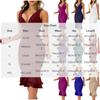 Summer new French European and American style sleeveless v-neck dress hip-wrapped ruffle edge one-step skirt