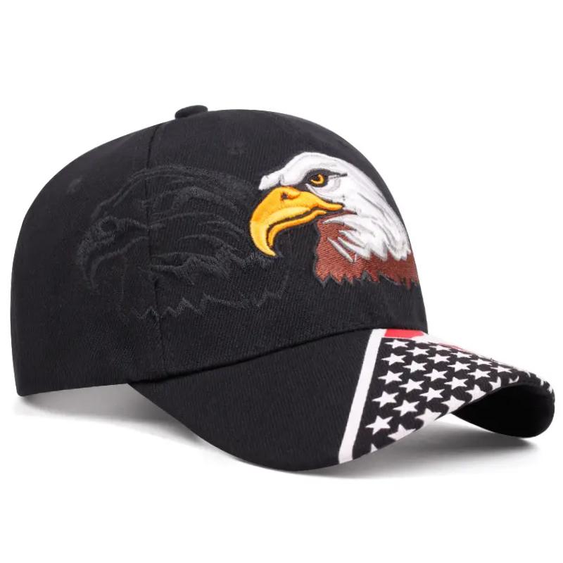 2025 Fashion Personalized New Eagle American Flag Embroidered Hip Hop Hat Outdoor Daily Leisure Decorative Sunshade Hat Unisex