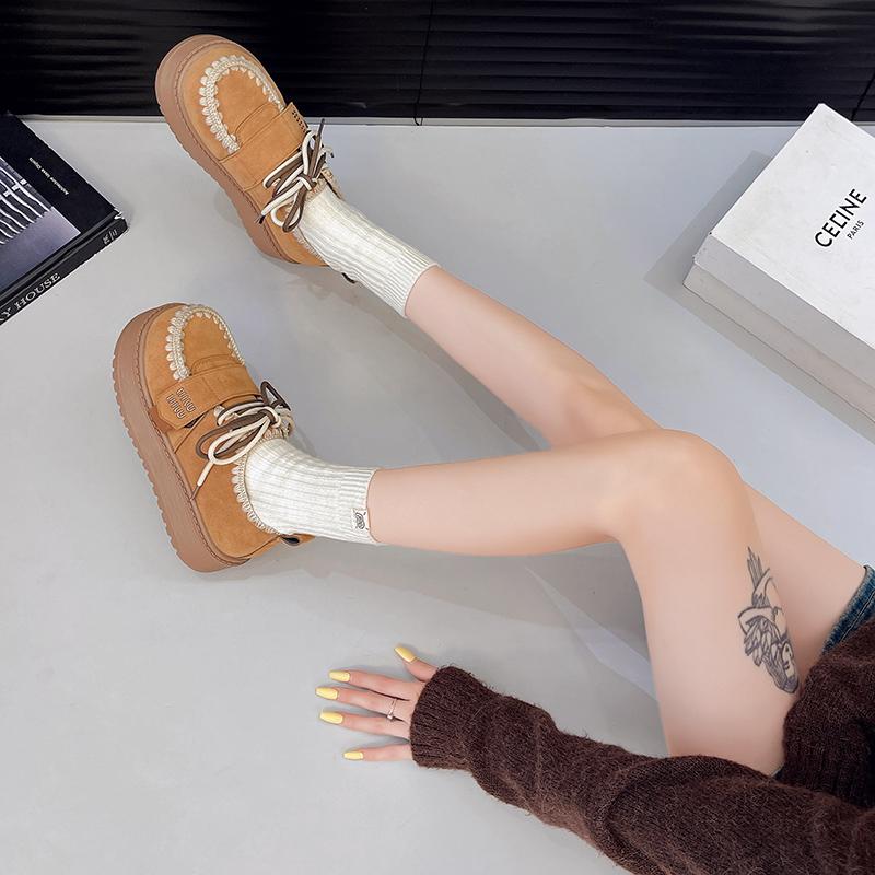 Fashion Women‘s Casual Loafers Anti-Fur Leather Derby Shoes Tassel Design Heightening Monk Shoes Slip-On Comfortable Rubber Sole