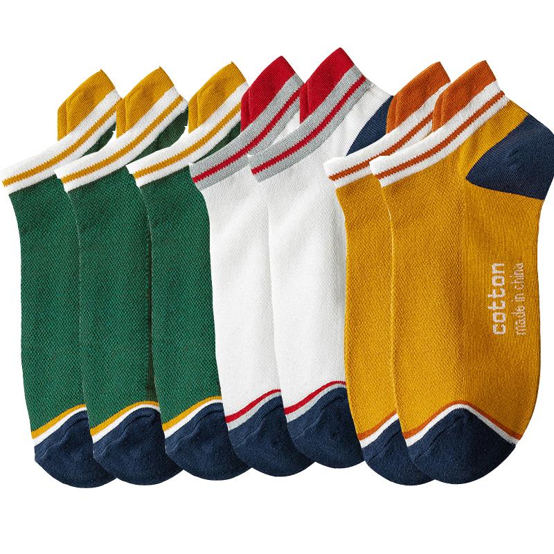 7 Paare/Lot Herren Baumwollsocken Lässig Mode Straße Kurz Unisex Atmungsaktiv Hohe Qualität Kurzer Schaft Hoher Absatz Abriebfest Übergröße