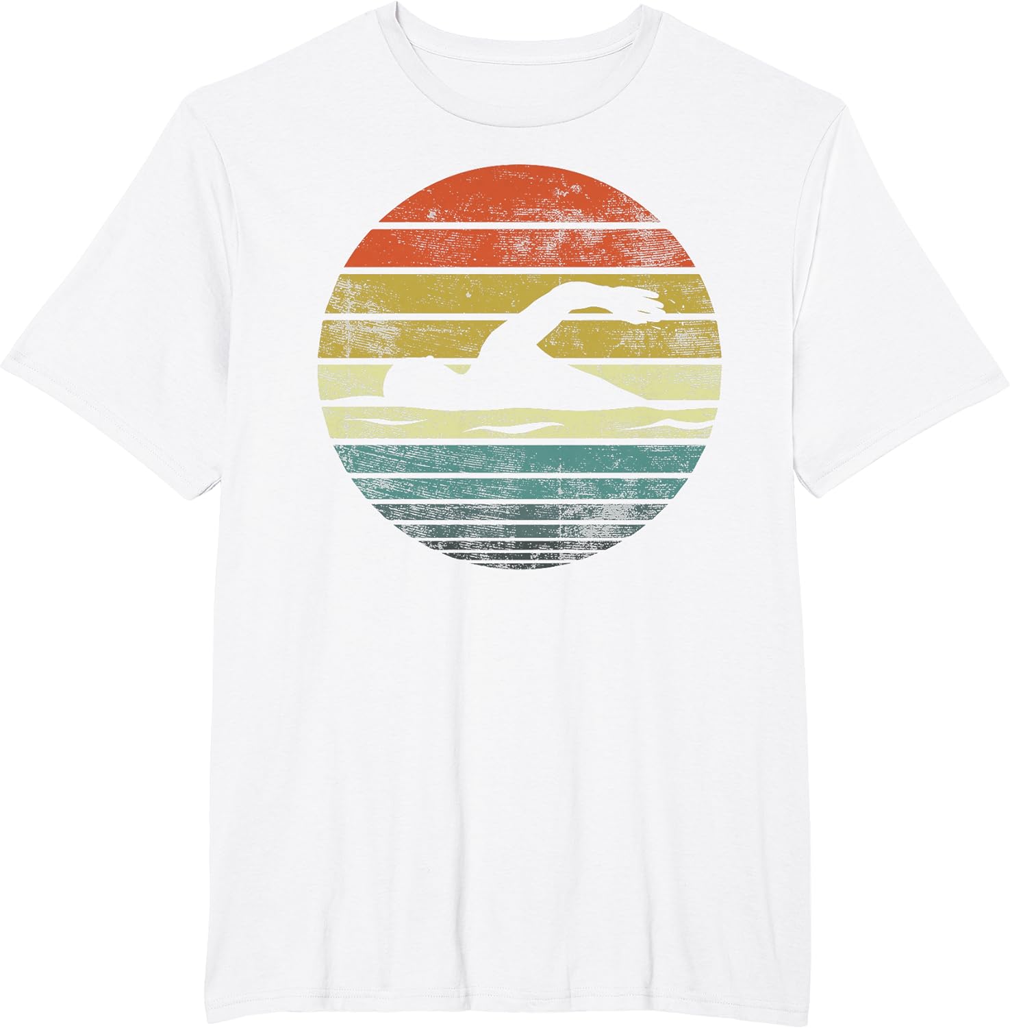 

Funny Swimmer Gifts Retro Vintage Sunset Swim Coach Swimming T-Shirt Unisex Style Shirts for Women Men Clothing Streetwear Y2k S