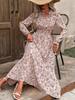 2025 Hot-Selling European & American Floral Long-Sleeve Dress