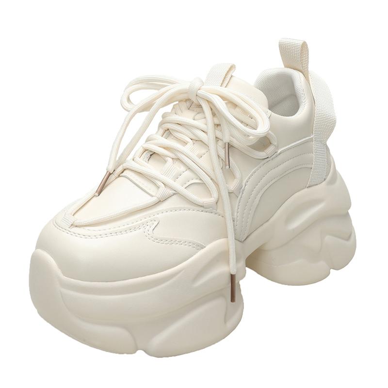 

8CM Heels Autumn Chunky Sneakers for Women New Spring Breathable Mesh Platform Sports Shoes Woman Thick Bottom Dad Shoes Ladies 34