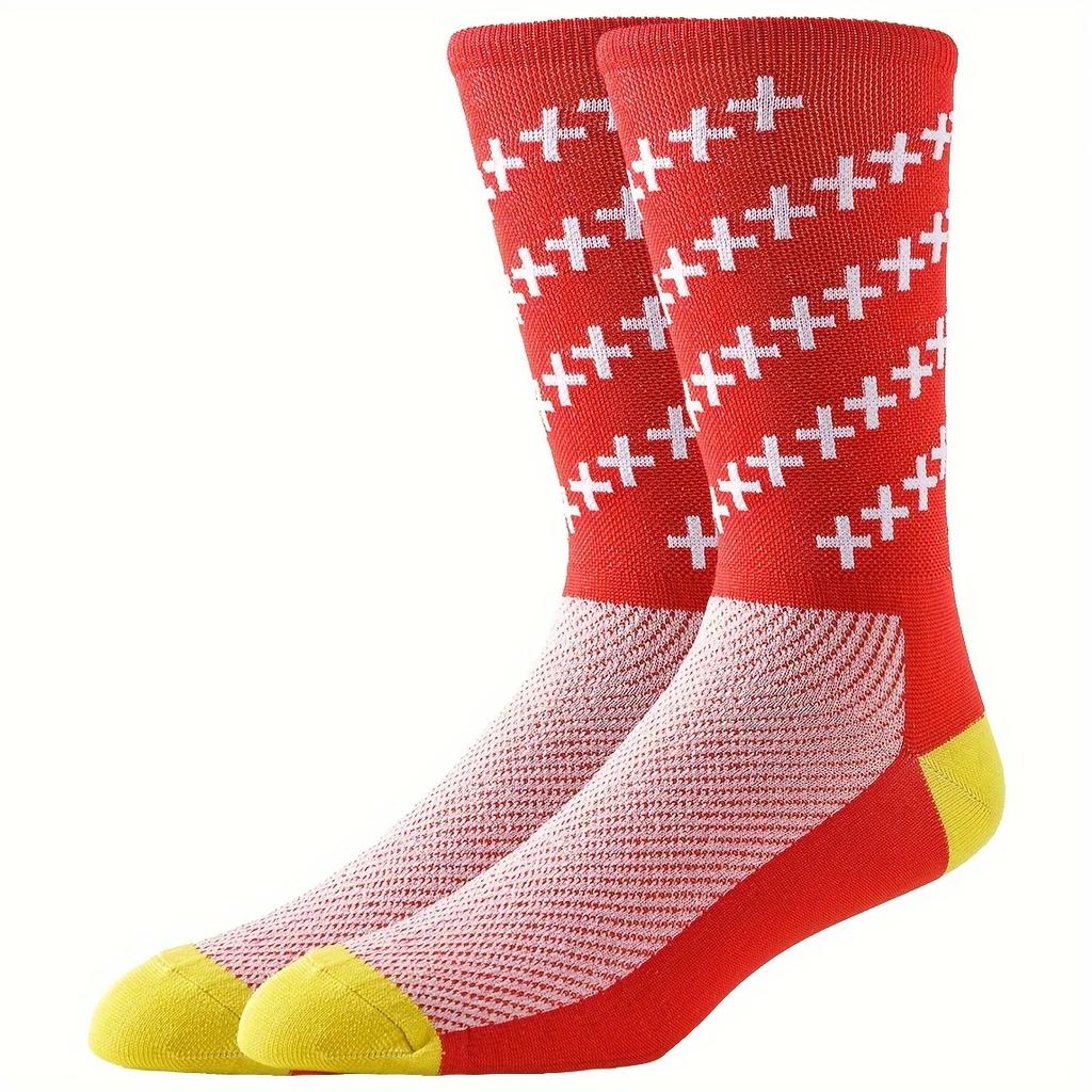 2 Paar Herren Damen Sport Socken Fußball Basketball Baseball Fußball Radfahren Laufen Atmungsaktiv Schnelltrocknend Gepolsterte Sportsocken