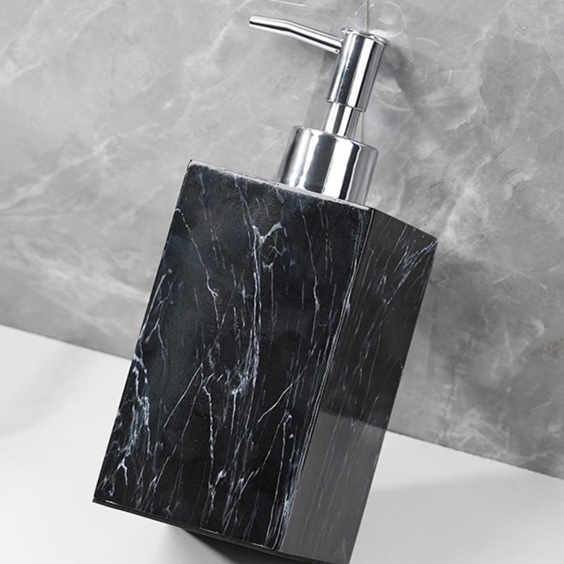 Shower Soap Dispenser Marble Texture Soap Dispenser Hand Soap Dispenser Bottle with Pump Hand Wash Dispenser for Kitchen