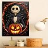Frameless Pearl Bead Painting Kit Halloween Skeleton Pumpkin Character Design DIY Handmade Craft Canvas for Home Wall Decor Art
