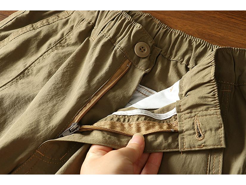 Pantalones de senderismo impermeables y de secado rápido para hombre - Ajuste holgado casual, pierna recta, cortavientos de verano.