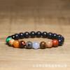 Multi-Gemstone Chakra Bead Bracelet – Blue Sandstone Accent Boho Jewelry, Balance Protection Gift for Men & Women