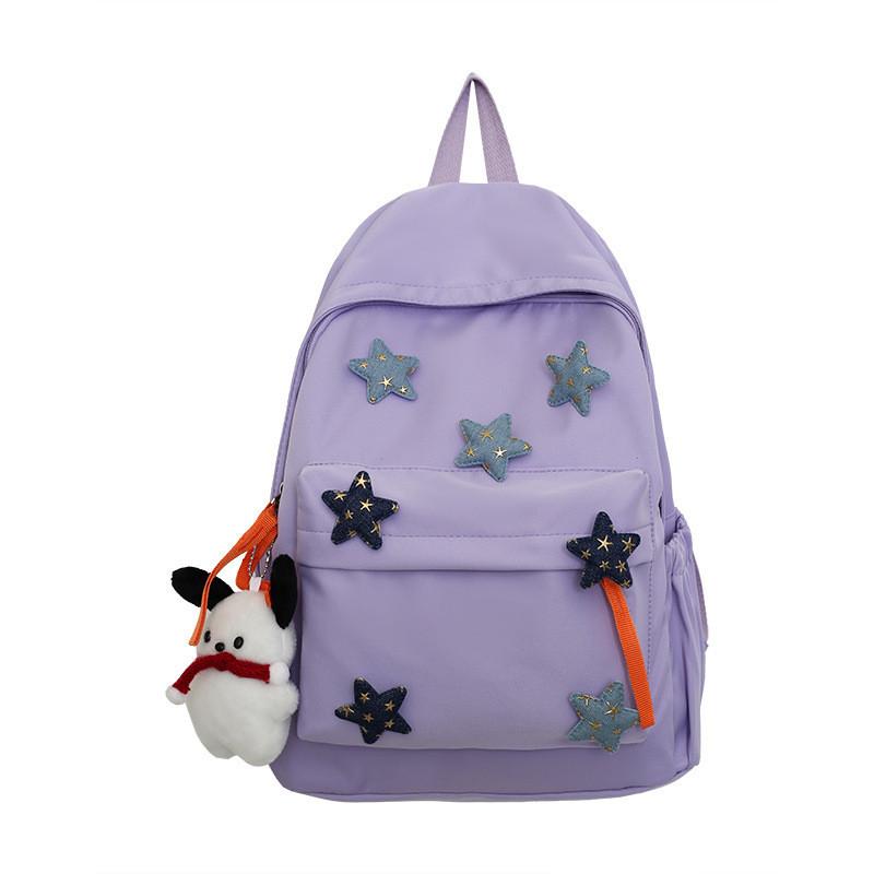 Cute Japanese Style Large Nylon Star Backpack For Girls College Students