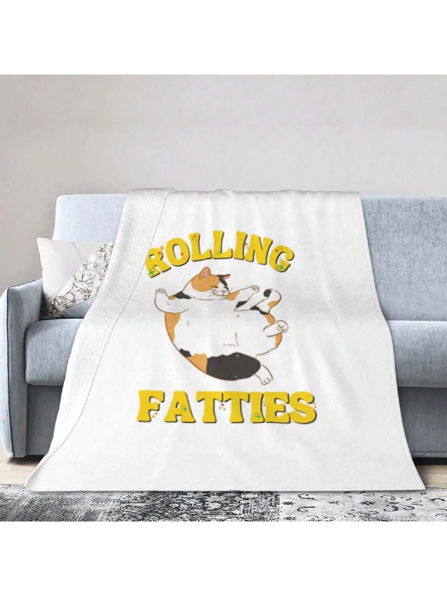 Rolling Fatties HD T-Shirt Label And More Superfine Flannel Blanket, Ultra-Soft S разноцветный