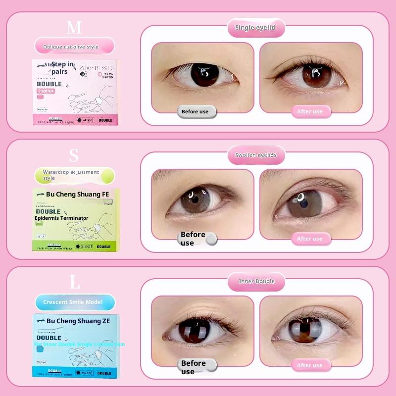 120Pcs Invisible Double Eyelid Stickers - Waterproof Natura Long Lasting With Tool Transparent Eyelid Stickers
