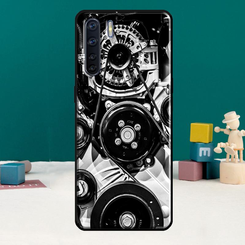 Mechanical Engines Phone Case For Oppo A40 A60 A80 A78 A98 A18 A38 A58 A15 A17 A77 A74 A94 A54 A57S A16 A76 A96