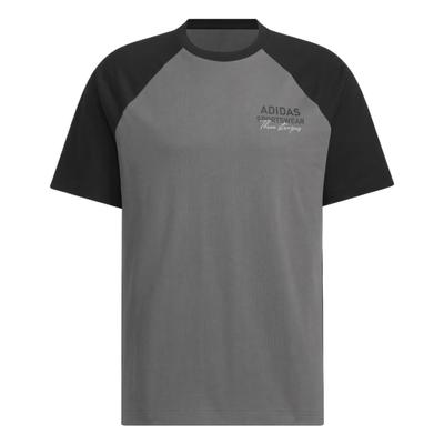 SS25 Sports Lifestyle Series Color Block Versatile Pullover Short Sleeve T-Shirt Unisex Tops Dark-Gray JZ0116