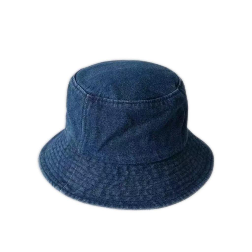 Autumn and Winter Solid Color Cowboy Hat Women's Versatile Bucket Hat Big Head Circumference Showing Face Small Bucket Hat Washing Basin Hat