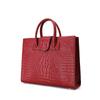 VEZFAA Nuevos Bolsos de Mano de Lujo para Mujer con Patrón de Cocodrilo de Cuero Genuino, Bolsos de Hombro de Cuero Genuino para Mujer, Bolsos de Negocios para Ordenador