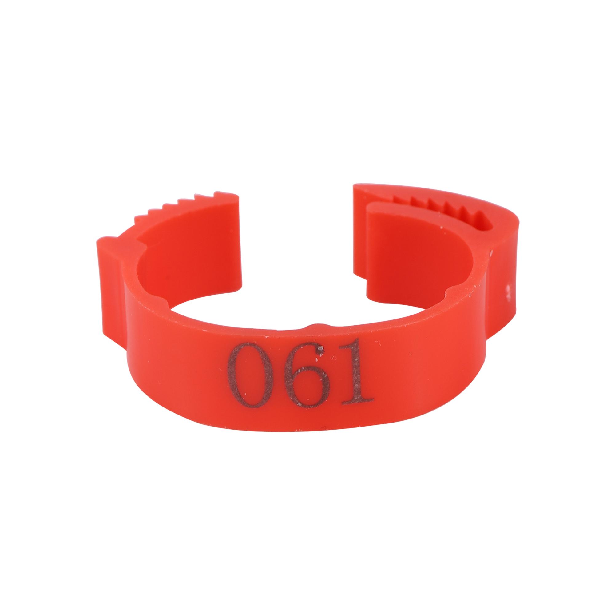 

100PCS Chicken Foot Ring Adjustable Size Poultry Leg Digital Label Buckle Ring 6 Colors Plastic Chick Duck Goose Farm Equipment