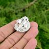Natural Larimar 925 Silver Multi Stone Flower Mother Promise Throat Chakra Ring