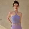 Fairy Hanging Neck Strap Backless Fitness Yoga Bra Women Sexy Tight Wrap Sports Top Vest Korean Style Elastic