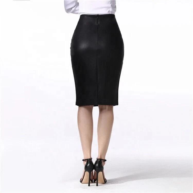 Fashion Party Women's Skirt Handmade Genuine Lambskin Leather Club Wear Soft