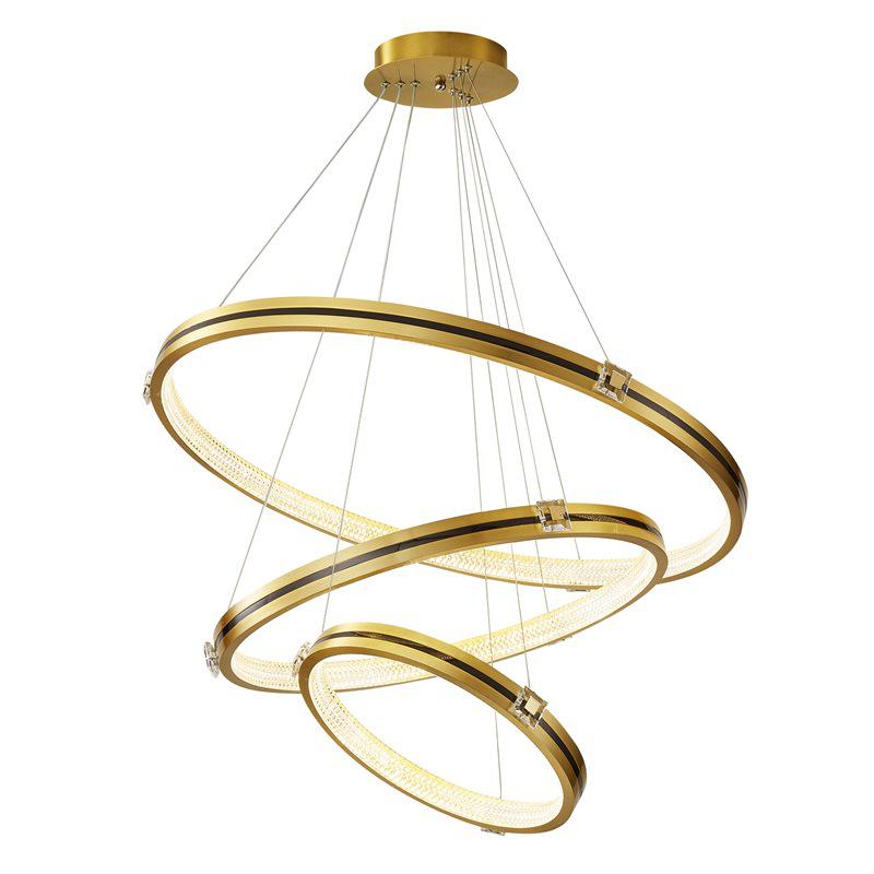 Modern Nordic Gold LED Chandelier - Luxury Ring Light for Living Room, Bedroom, or Restaurant