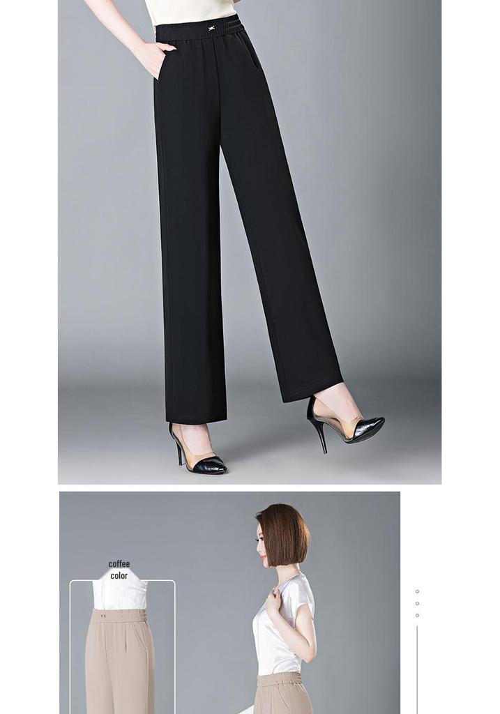 Plus Size Elastic Waist Casual Pants for Middle-aged and Elderly Women
