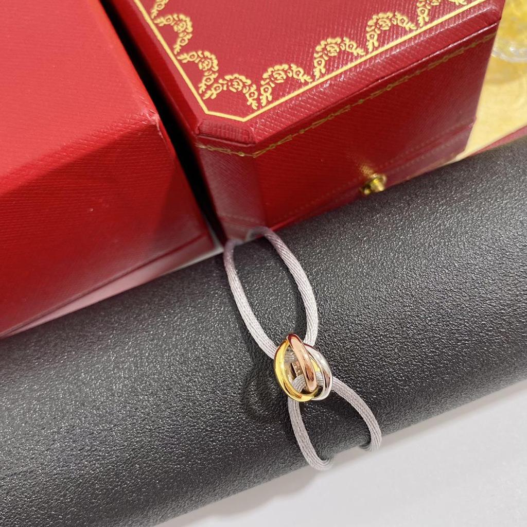 Three-Color Hand-Woven Red Rope Bracelet: Lucky Valentine's Gift for Couples.