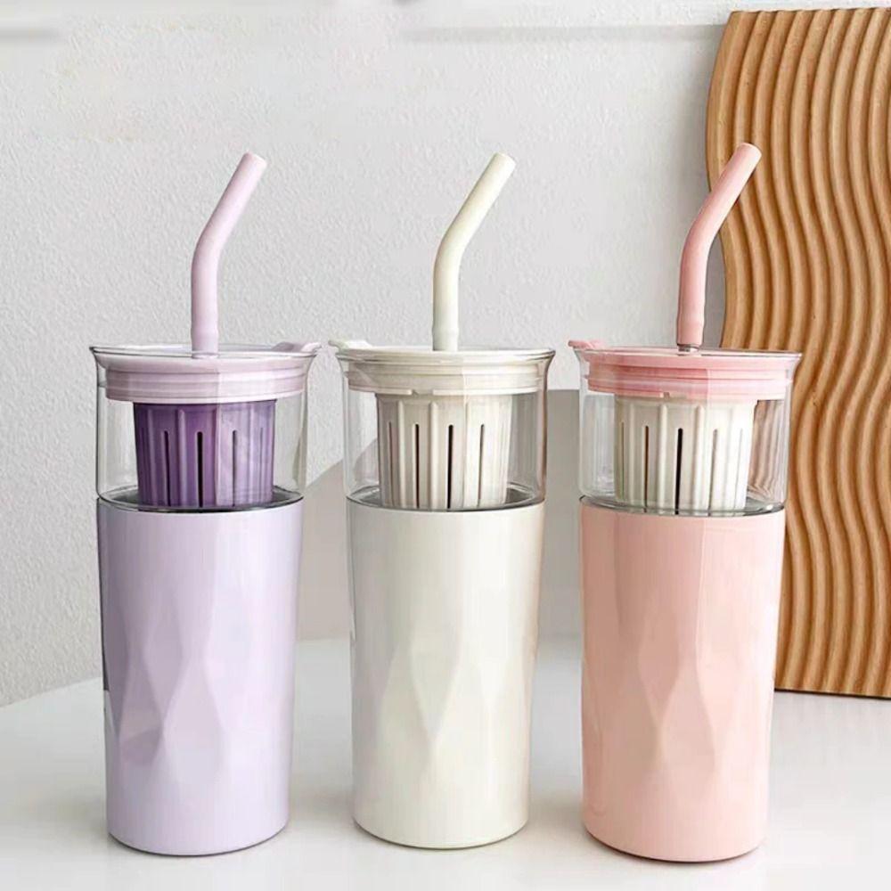 650ML Cooling Storage Glass Large Capacity Thermal Cup Fashion Insulated Cup  Drinkware