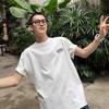 Brand de modă Tricou cu mânecă scurtă cu imprimeu cu litere pentru bărbați Tricou de vară pentru bărbați ins Brand de modă Top casual larg