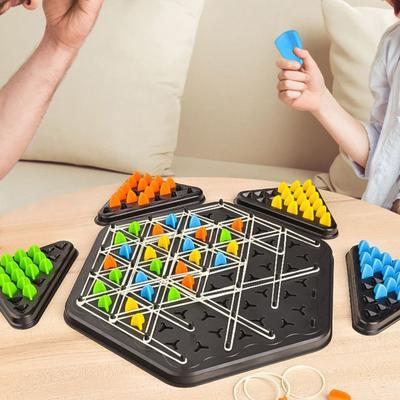 1 Set Dreieck Schach Brettspiel 2 bis 4 Spieler Geometrie Lernen