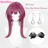 Hohe Qualität Kafka Synthetik Perücke Spiel HSR 43cm Lang Rose Lila Cosplay Anime Perücke Hitzebeständig Halloween Party Perücken + Perückenkappe