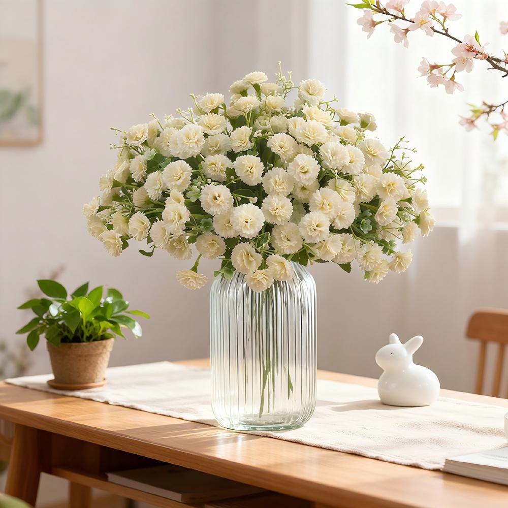 1pc Artificial Flowers Silk Embroidered Ball Home Festival Party Living Room Vase Table Decor Wedding Diy Gift Box Bride Bouquet