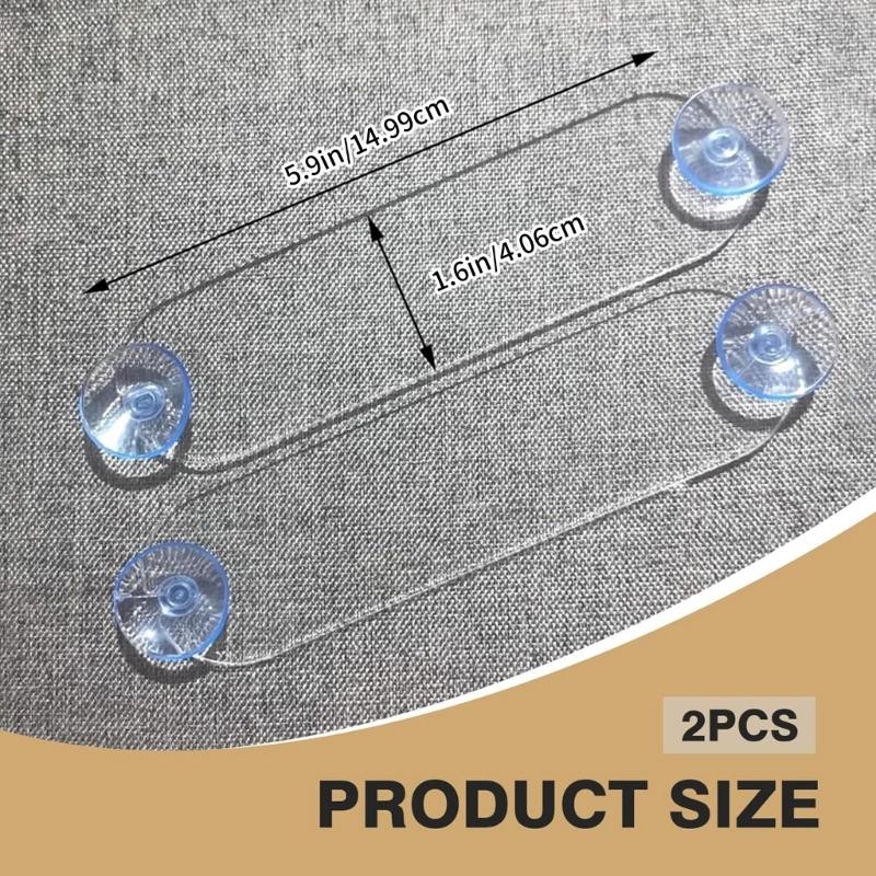 2pcs Windshield Mount Toll Passes Transponder Holder Pass Holder Pass Mounting Strips with Adhesive & Suction Cup