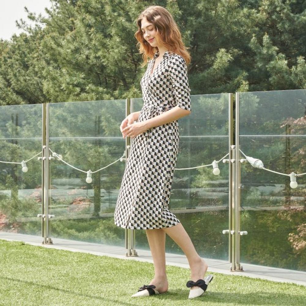 Lipbbam 3 4 Sleeve Long Wrap Dress Creora Deroci Cara Ldm11df01