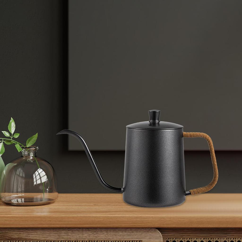 Coffee Pot Pour Over Drip Tea Kettle Scratch Resistant Anti Scald Handle Gooseneck