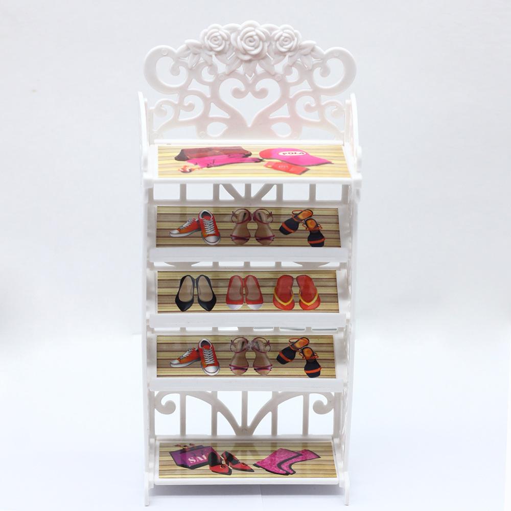 Doll Simulation Furniture Shoe Rack & Shoe for Case Children Sand Toy Model