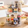 Przezroczysty Stojak na Przyprawy Obrotowy Lazy Susan Wielowarstwowy Obrotowy o 360 stopni Stojak na Przyprawy Organizer na Blat Kuchenny