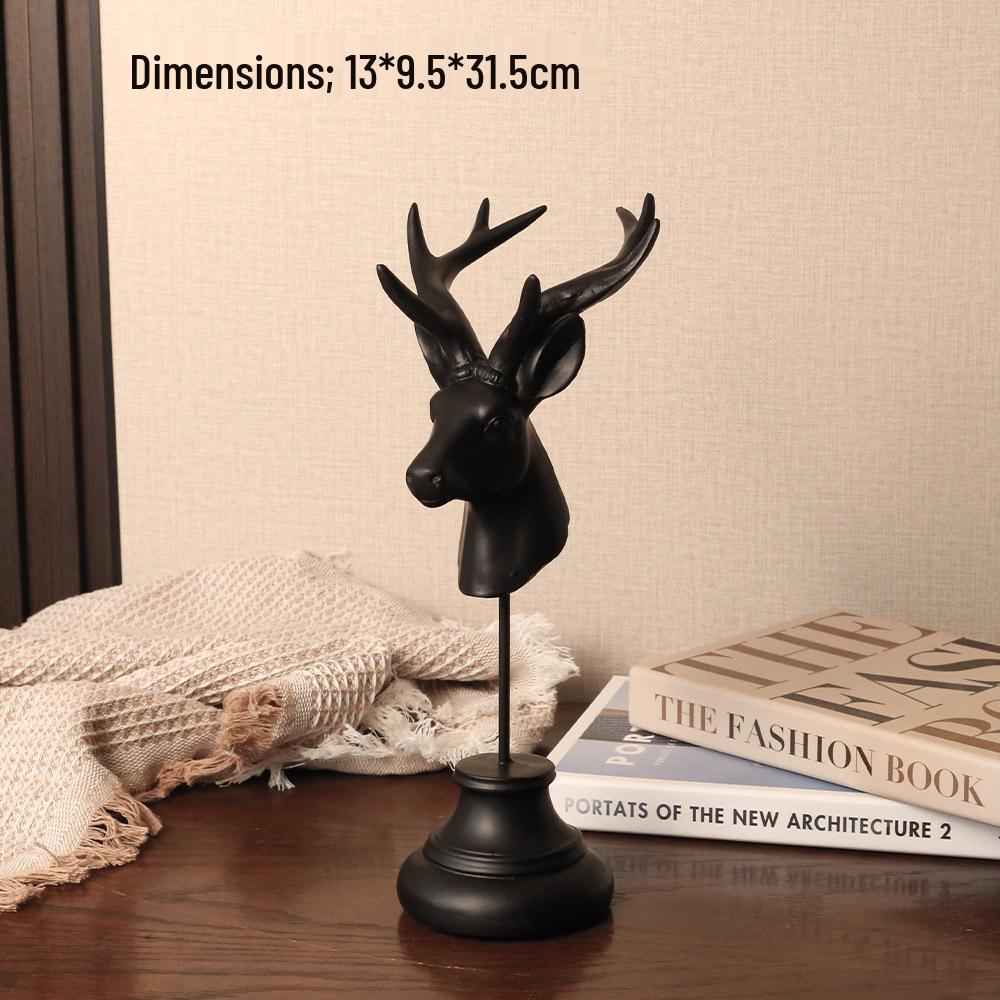 European Retro Deer Head Ornament: Creative Antler Decor for Living Room or Wine Cabinet