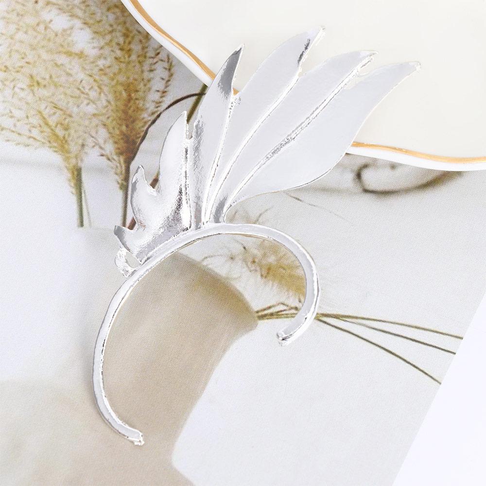 1PCS Gothic Punk Men Women Wing Shape Ear Cuff Clip Stud Earring Vintage Jewelry