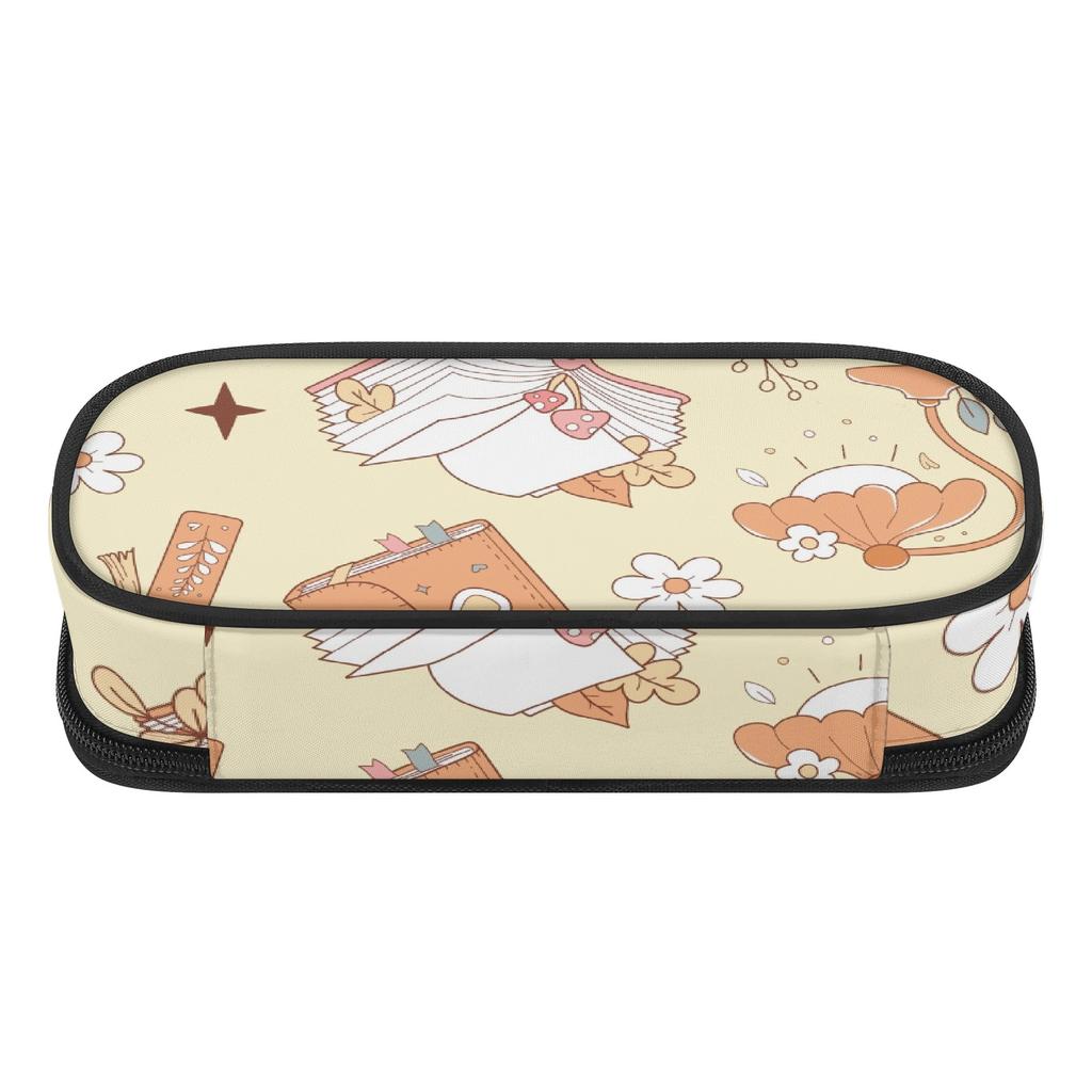 Pen Case Smooth Zipper Roomy Interior 300D Polyester with Mesh Storage Layer Removable Divider and Pen Holders for Classroom Use